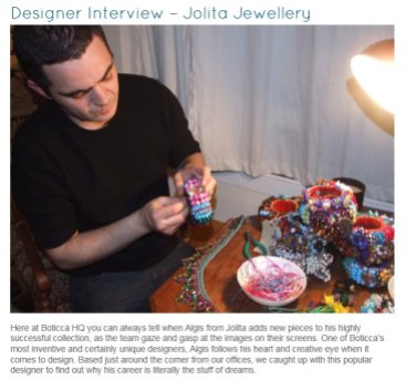 Boticca - Interview with Jolita Jewellery