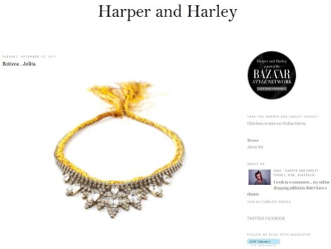 Braided jewellery - Harper and Harley, November 2011