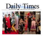 Fashion Parade event for Save The Children Charity, featured in Daily Times. Jolita Jewellery pieces showcased with Nomi Ansari designs on the catwalk.