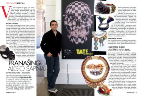 Moteris magazine - Algis interview January 2012