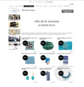 Braided Capri necklace appeared in a French shopping blog NettementChic in a post "Summer blue"