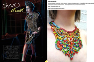 Jolita feature as a "colourful luxury" in a Lithuanian fashion magazine SWO