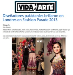 Fashion Parade event for Save The Children Charity, featured in Vida Y Arte. Jolita Jewellery pieces showcased with Nomi Ansari designs on the catwalk.