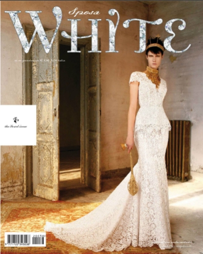 Jolita Jewellery statement bangle made with new and reclaimed components was featured in Italian luxury bridal magazine's White Sposa January issue 2013