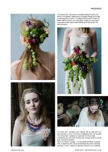 Hertfordshire Life Magazine October 2013 - Fairytales in Herts editorial, featuring Jolita Jewellery braided silk necklaces and flower corsage