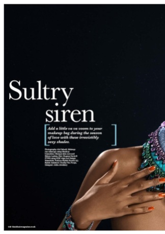 Black Hair Magazine, Sultry Siren editorial with Jolita Jewellery pieces