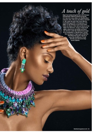 Black Hair Magazine, Sultry Siren editorial with Jolita Jewellery pieces