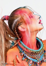 Issue #24 of HUF Magazine - Rainbow of Chaos Editorial - Jolita Jewellery feature: from top to bottom Rio, Damascus, Monaco and St.Tropez necklaces