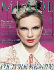 Meade Magazine November 2014 cover, featuring editorial with Jolita Jewellery statement pieces