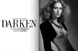 Solis Issue 12, November 2014, featuring Darken editorial with Jolita Jewellery Barcelona necklace and Dubai earrings