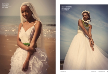 Eyo Brides editorial for Blanc Digital magazine in Jolita Jewellery statement pieces