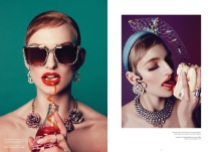 Hedonist magazine, summer 2015 Oral Fixation editorial with Jolita Jewellery pieces.