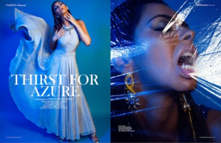 Thirst For Azure editorial for Ellements Magazine, June 2015 - in Jolita Jewellery's statement pieces